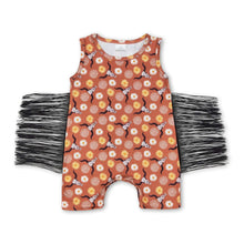 Load image into Gallery viewer, Sleeveless bull skull floral tassels baby girls romper