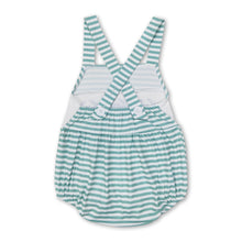 Load image into Gallery viewer, Stripe sleeveless crab baby girl summer romper