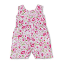 Load image into Gallery viewer, Sleeveless hot pink floral baby girls jumpsuit