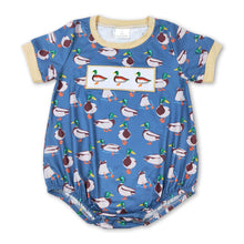 Load image into Gallery viewer, Short sleeves duck ruffle baby boys summer romper