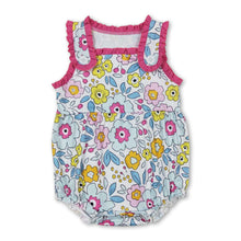 Load image into Gallery viewer, Floral sleeveless baby girls summer romper