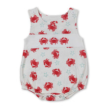 Load image into Gallery viewer, Sleeveless crab baby boys summer romper