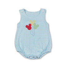 Load image into Gallery viewer, Sleeveless plaid mouse balloon baby boy romper