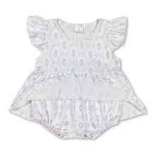 Load image into Gallery viewer, Flutter sleeves bow baby girls summer romper