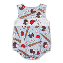 Load image into Gallery viewer, Sleeveless baseball baby boys summer romper