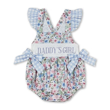 Load image into Gallery viewer, Flutter sleeves floral Daddy's girl baby romper