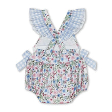 Load image into Gallery viewer, Flutter sleeves floral Daddy's girl baby romper