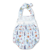 Load image into Gallery viewer, Starfish octopus fish halter baby girls romper