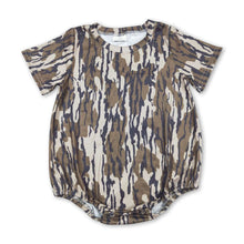 Load image into Gallery viewer, Short sleeves olive camo baby boys romper