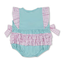 Load image into Gallery viewer, Pink plaid ruffle popsicle baby girls summer romper
