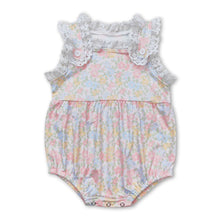 Load image into Gallery viewer, Sleeveless yellow floral baby girls summer romper