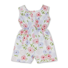 Load image into Gallery viewer, Sleeveless pink floral kids girls summer jumpsuit