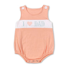 Load image into Gallery viewer, I love DAD sleeveless solid baby boys romper