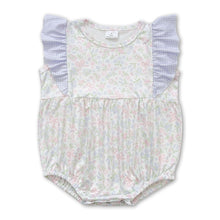 Load image into Gallery viewer, Flutter sleeves floral baby girls summer romper