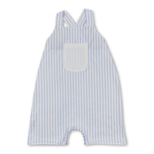 Load image into Gallery viewer, Stripe straps pocket baby boy summer romper