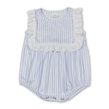 Load image into Gallery viewer, Sleeveless ruffle stripe baby girls summer romper