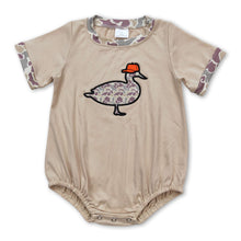 Load image into Gallery viewer, Short sleeves camo duck hat baby boy romper