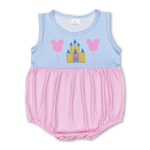 Load image into Gallery viewer, Sleeveless stripe castle mouse balloon girls romper