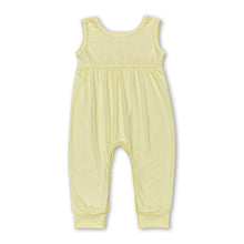 Load image into Gallery viewer, Sleeveless yellow cotton baby kids summer romper