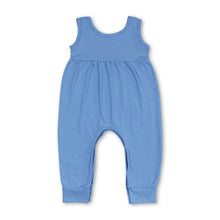 Load image into Gallery viewer, Sleeveless blue cotton baby kids summer romper