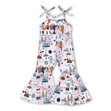 Load image into Gallery viewer, Straps butterfly hat singer girls jumpsuit