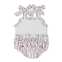 Load image into Gallery viewer, Straps starfish baby girls ruffle summer romper