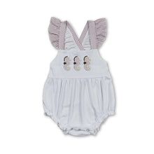 Load image into Gallery viewer, Flutter sleeves seahorse baby girls summer romper