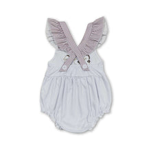 Load image into Gallery viewer, Flutter sleeves seahorse baby girls summer romper