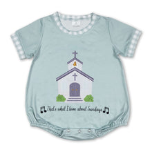 Load image into Gallery viewer, Short sleeves cross church baby kids romper