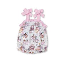 Load image into Gallery viewer, Pink straps unicorn dog mouse baby girls romper