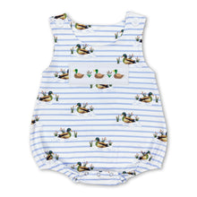 Load image into Gallery viewer, Sleeveless stripe duck baby boy summer romper
