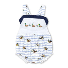 Load image into Gallery viewer, Stripe duck baby girls summer romper