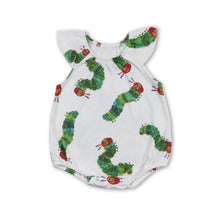 Load image into Gallery viewer, Flutter sleeves caterpillar baby girls summer romper