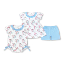 Load image into Gallery viewer, Short sleeves bird floral baby girls romper