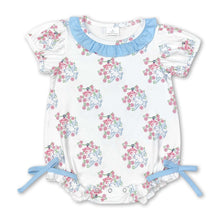 Load image into Gallery viewer, Short sleeves bird floral baby girls romper