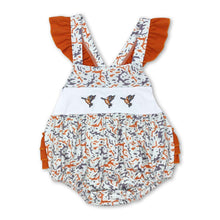 Load image into Gallery viewer, Flutter sleeves duck camo ruffle baby girl romper