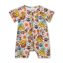 Load image into Gallery viewer, Short sleeves mama's boy smile baby zipper romper