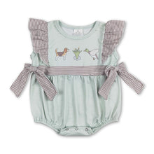 Load image into Gallery viewer, Flutter sleeves duck dog baby girls romper