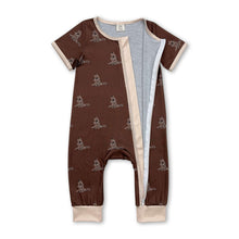 Load image into Gallery viewer, Short sleeves brown camo duck baby boy zipper sleeper