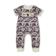 Load image into Gallery viewer, Short sleeves duck turkey deer camo baby boy romper