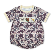 Load image into Gallery viewer, Short sleeves duck turkey deer camo baby boy bubble