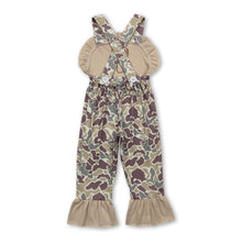 Load image into Gallery viewer, Straps deer pocket camo kids girls overalls