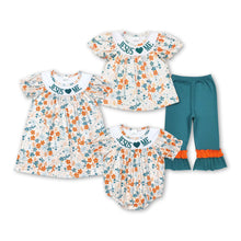 Load image into Gallery viewer, Short sleeves Jesus love me floral baby girls romper