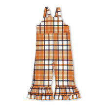 Load image into Gallery viewer, Plaid suspender kids girls fall bell bottom overalls