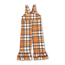 Load image into Gallery viewer, Plaid suspender kids girls fall bell bottom overalls