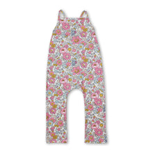 Load image into Gallery viewer, Straps pink yellow floral baby girls jumpsuit
