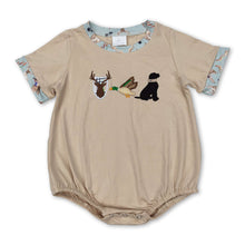 Load image into Gallery viewer, Short sleeves deer duck dog baby boy romper