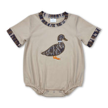 Load image into Gallery viewer, Camo short sleeves duck baby boy romper