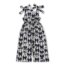 Load image into Gallery viewer, Straps black bow kids girls summer jumpsuit