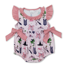 Load image into Gallery viewer, Flutter sleeves bow witches baby girls romper